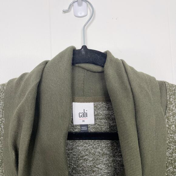 CAbi Solice Olive Green Cowl Neck Dress Medium M #4016 Long Sleeve Sweater Soft - Picture 7 of 10